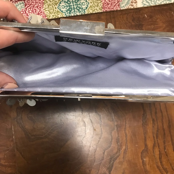 Silver Clutch; (New York & Co.) Great condition! - Picture 3 of 5